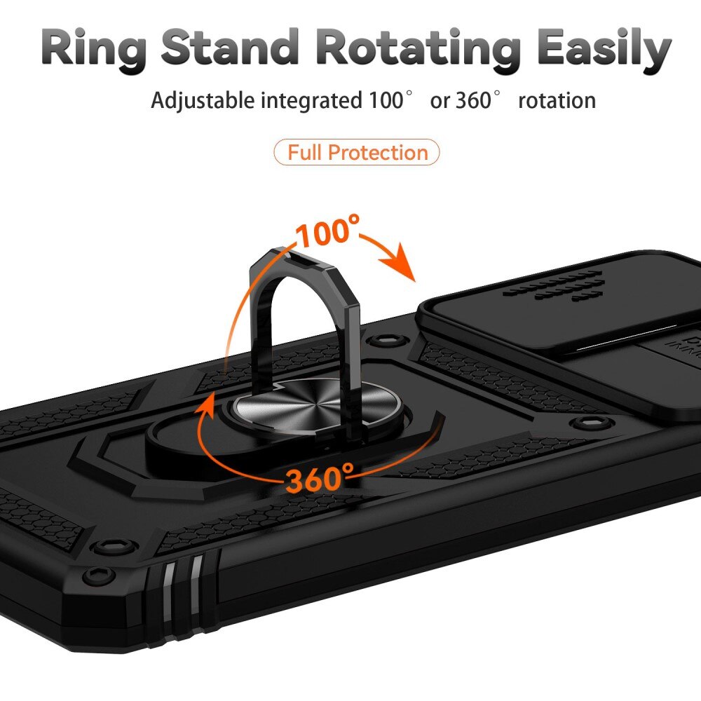 Samsung Galaxy A53 Hybridcase Ring + Camera Protector Zwart