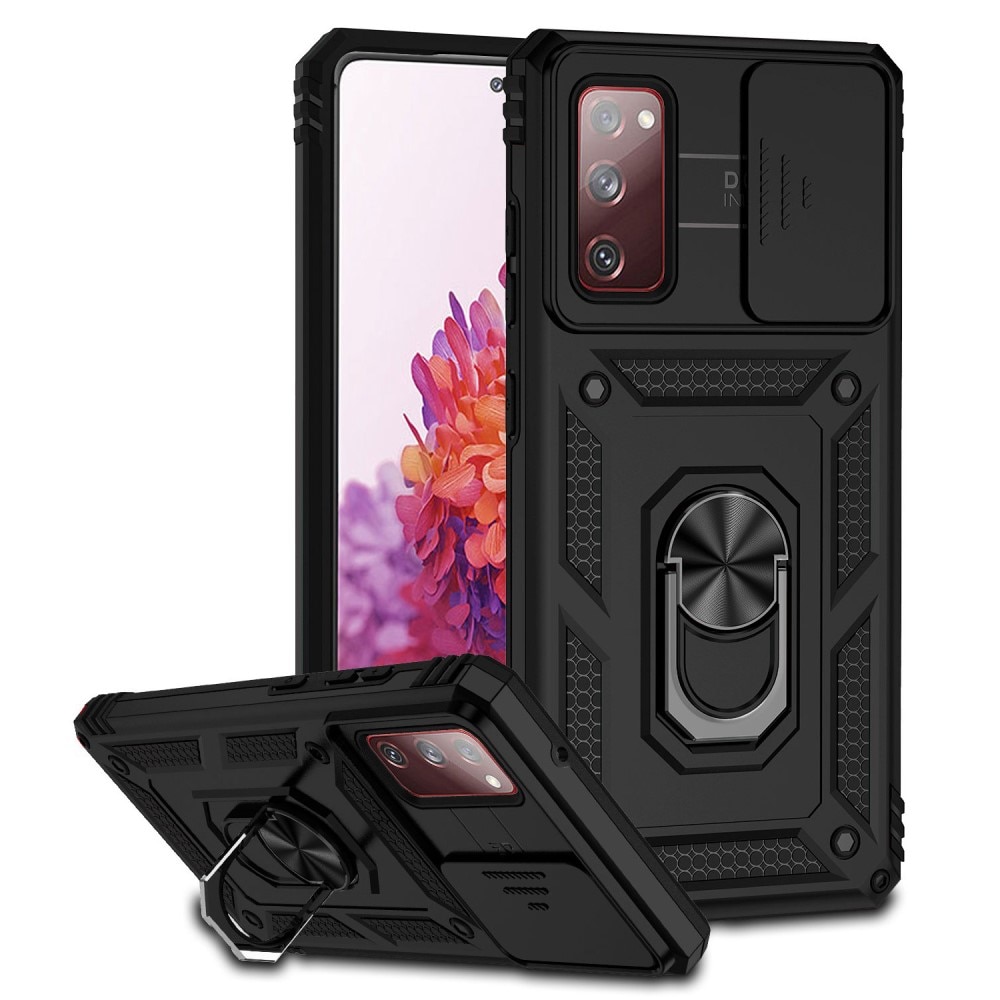 Samsung Galaxy S20 FE Hybridcase Ring+Camera Protector zwart