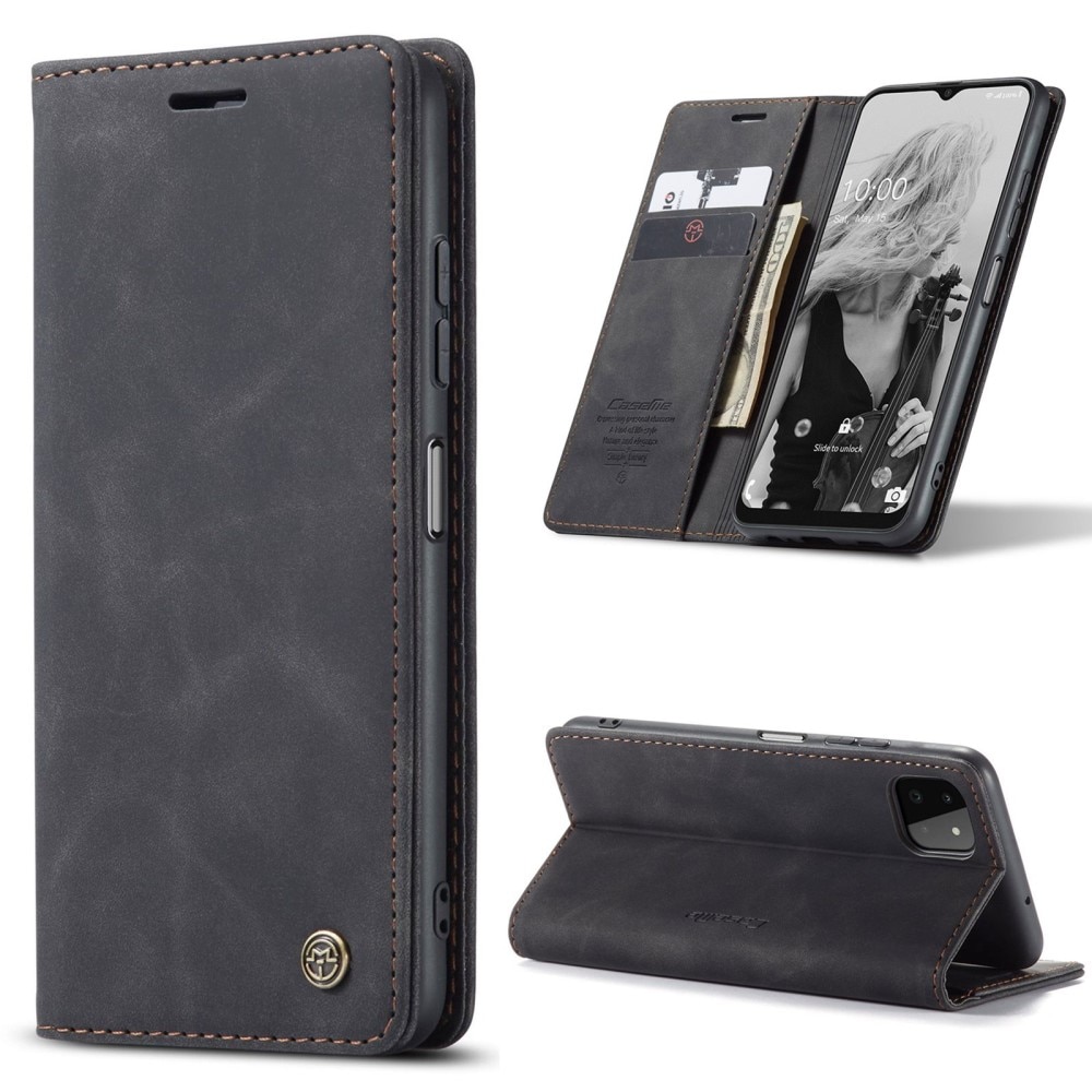 Slim Bookcover hoesje Samsung Galaxy A22 5G Zwart