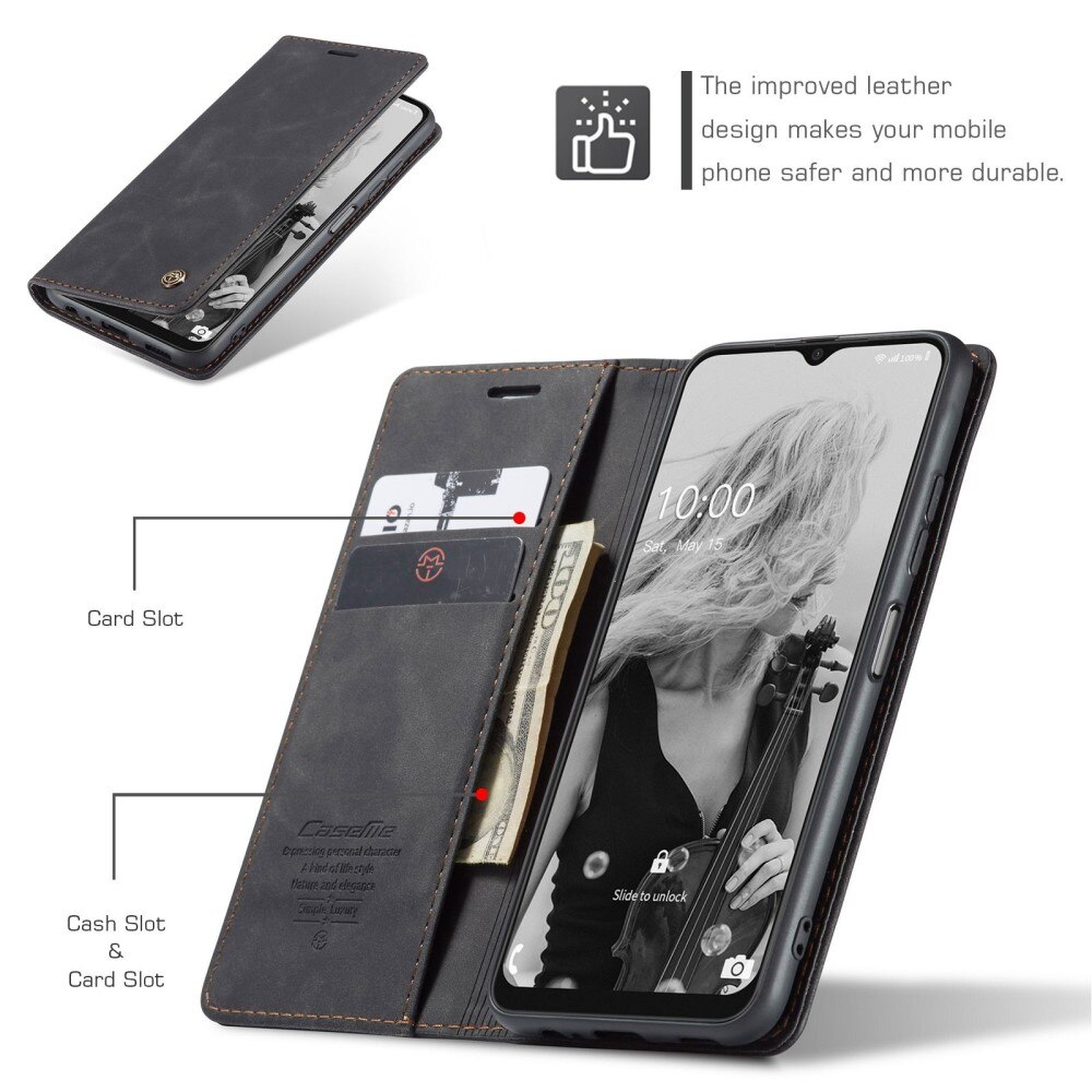 Slim Bookcover Hoesje Samsung Galaxy A22 5G Zwart