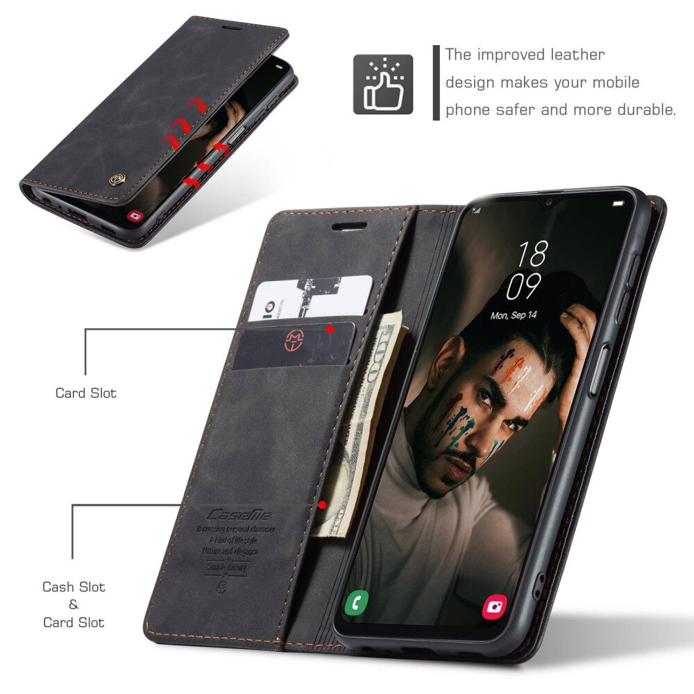 Slim Bookcover hoesje Samsung Galaxy A13 Zwart