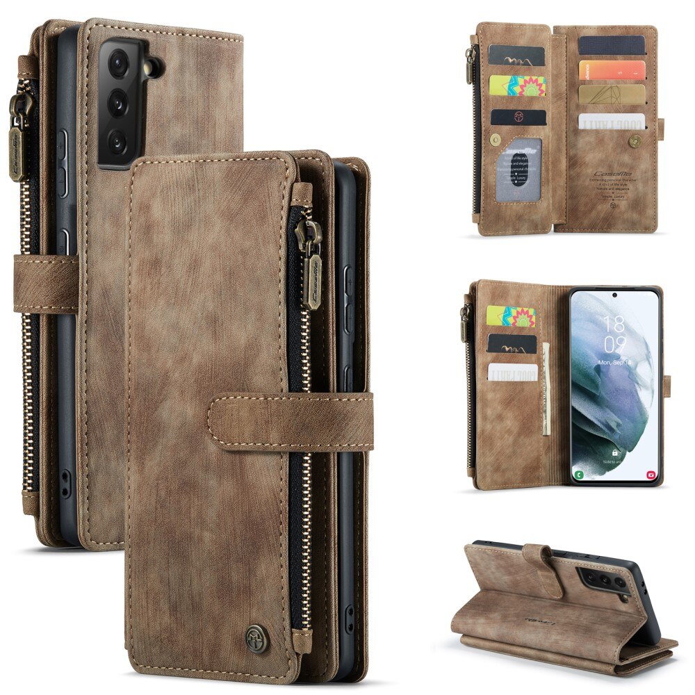 Bookcover hoesje Rits Samsung Galaxy S23 Plus bruin