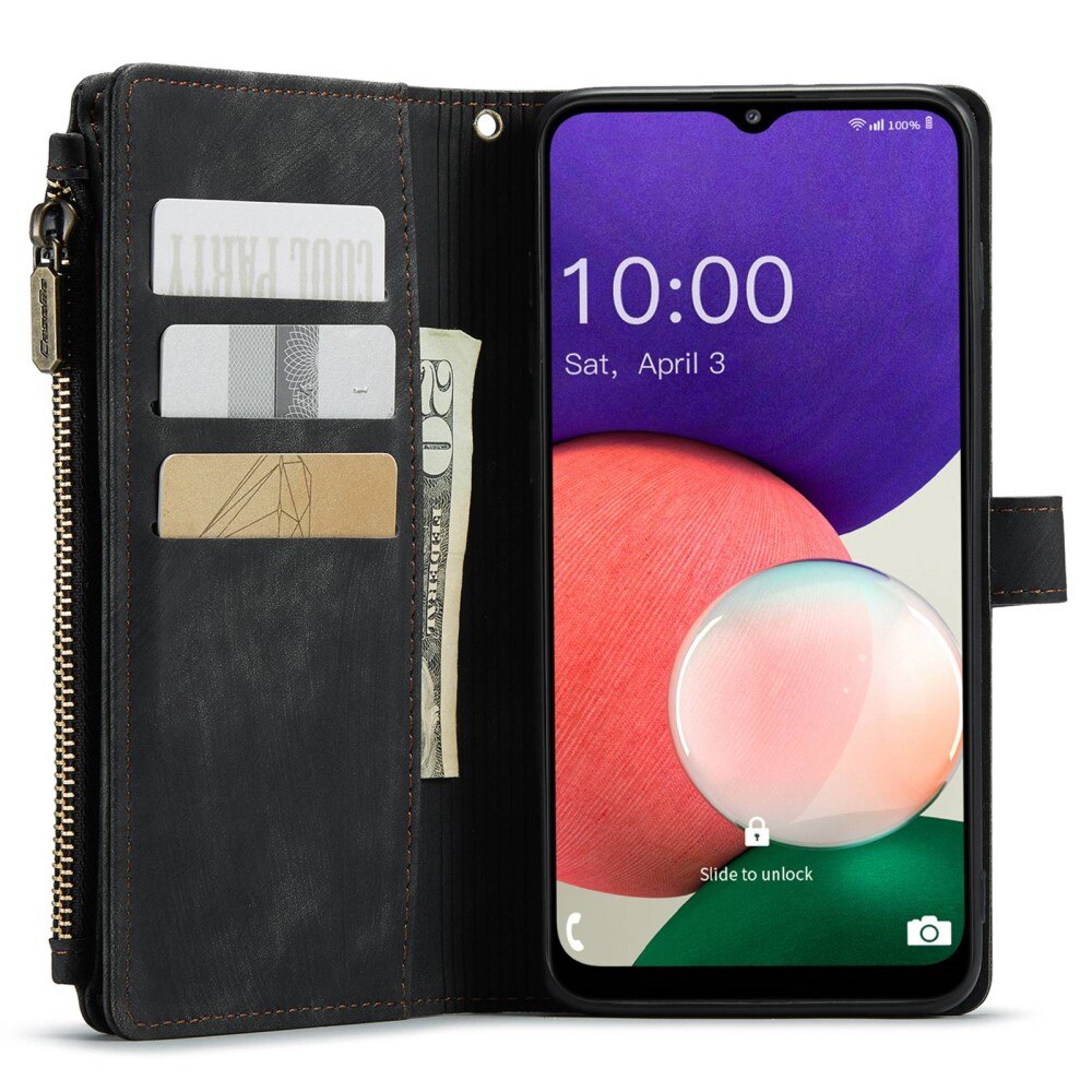 Bookcover hoesje Rits Samsung Galaxy A22 5G Zwart