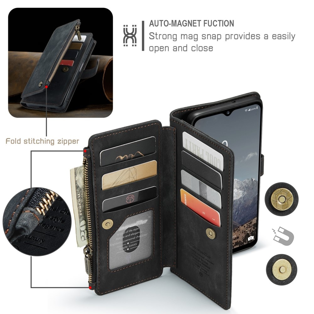 Bookcover hoesje Rits Samsung Galaxy A04s Zwart
