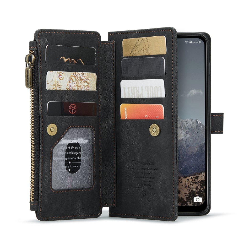 Bookcover hoesje Rits Samsung Galaxy A04s Zwart