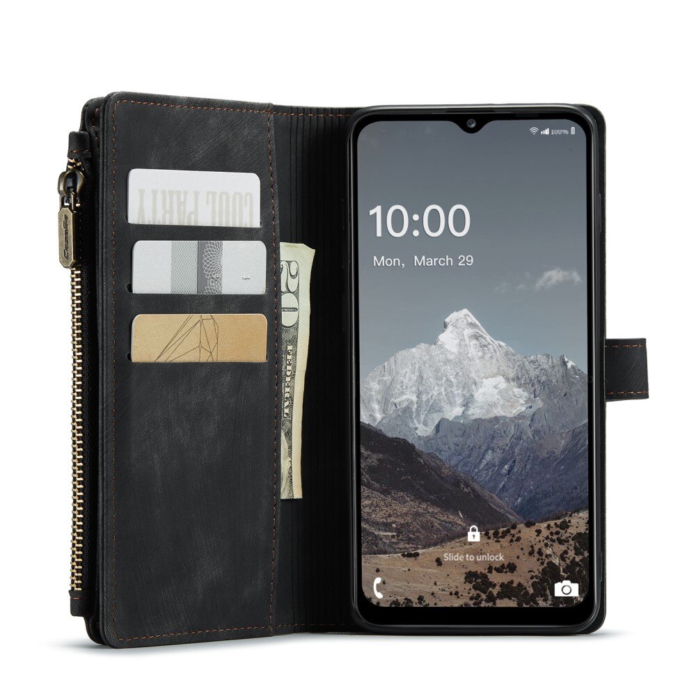 Bookcover hoesje Rits Samsung Galaxy A04s Zwart