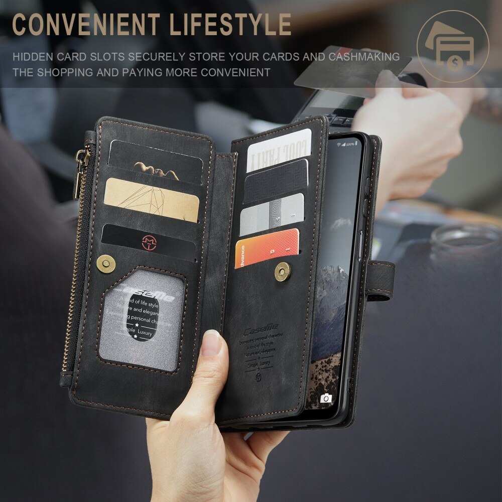 Bookcover hoesje Rits Samsung Galaxy A04s Zwart