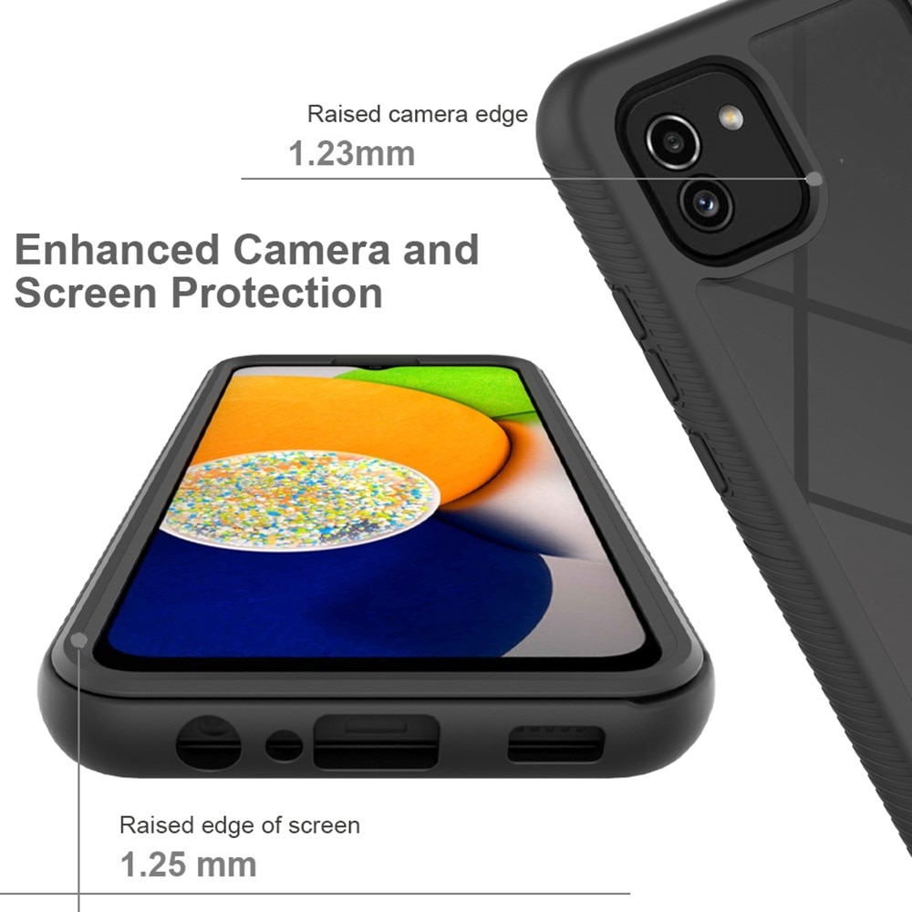 Samsung Galaxy A03 Full Protection Case Zwart