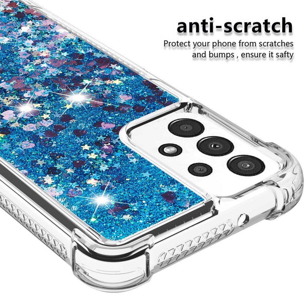 Samsung Galaxy A13 Glitter Powder TPU Case Blauw