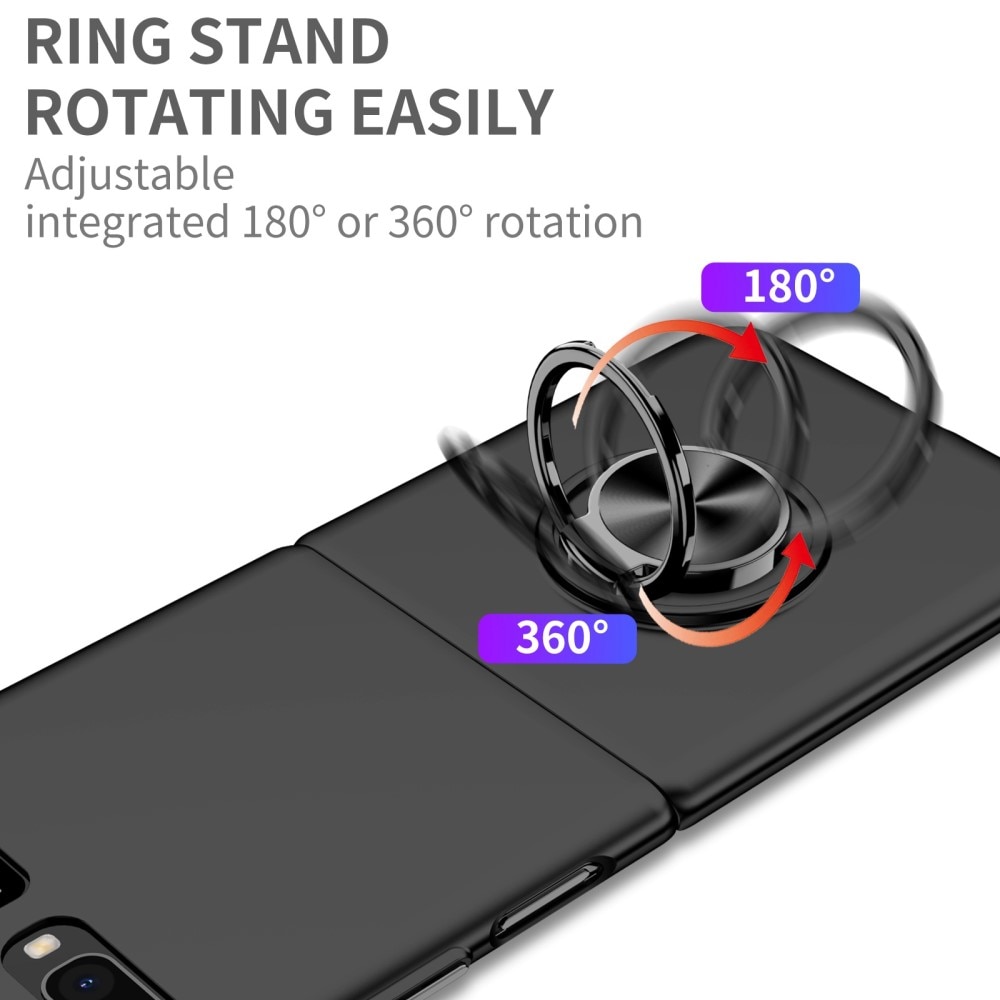 Samsung Galaxy Z Flip Hoesje met magnetische ringhouder Zwart