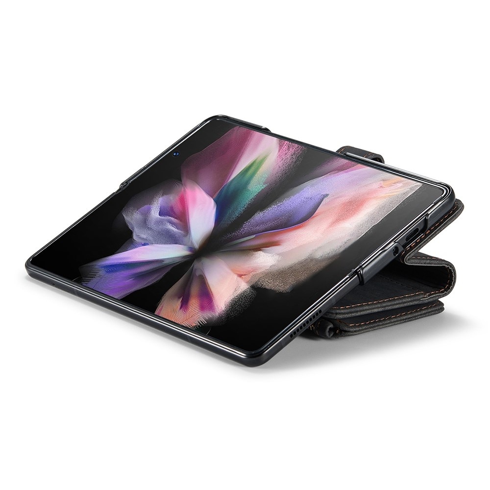 Bookcover hoesje Rits Samsung Galaxy Z Fold 3 Zwart