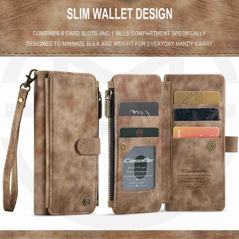 Bookcover hoesje Rits Samsung Galaxy Z Fold 3 Bruin