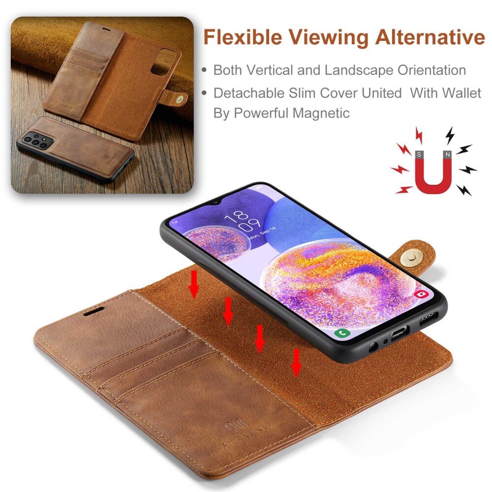 Magnet Wallet Samsung Galaxy A23 Cognac