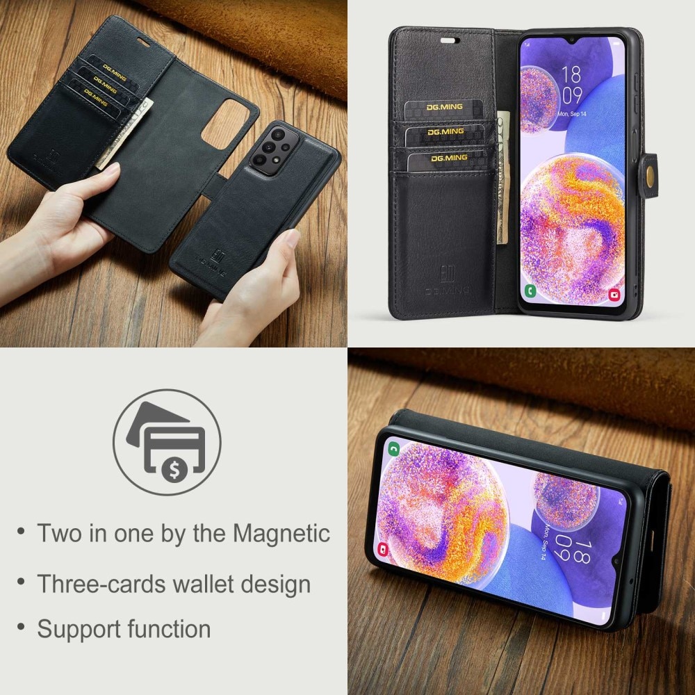 Magnet Wallet Samsung Galaxy A23 Zwart