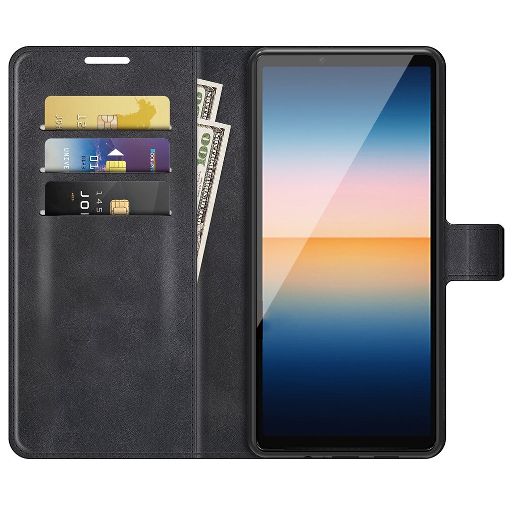 Sony Xperia 10 III Leather Wallet Zwart