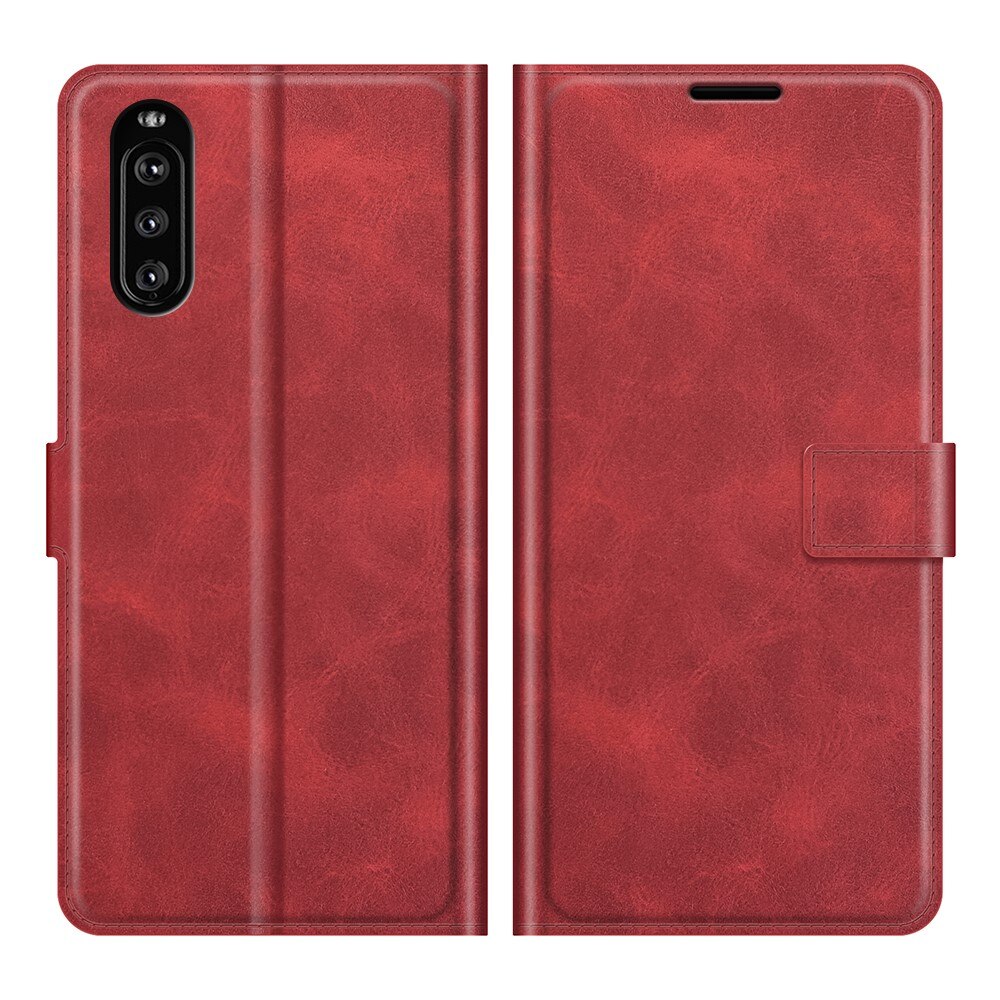 Sony Xperia 10 III Leather Wallet Red