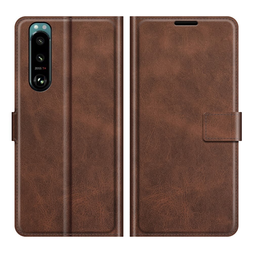 Sony Xperia 5 III Leather Wallet Brown