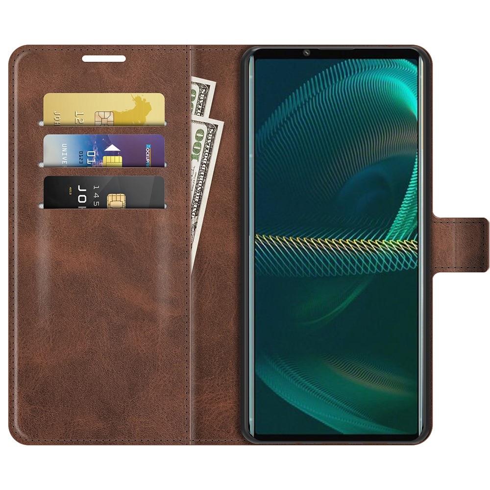 Sony Xperia 5 III Leather Wallet Brown