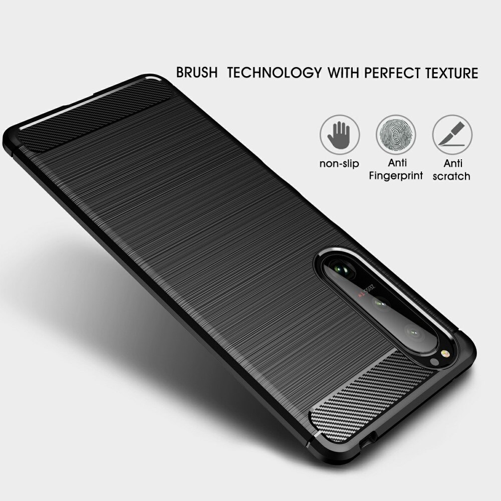 Hoesje TPU Brushed Sony Xperia 5 III Zwart