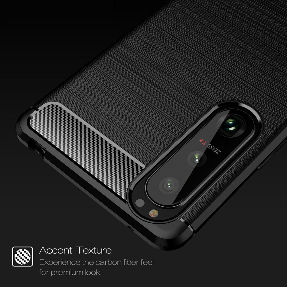 Hoesje TPU Brushed Sony Xperia 5 III Zwart