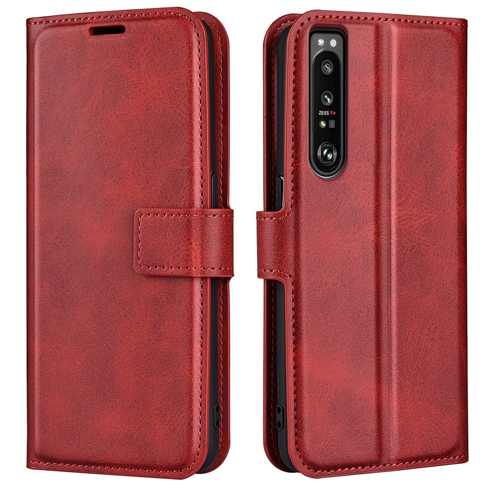 Sony Xperia 1 IV Leather Wallet Red