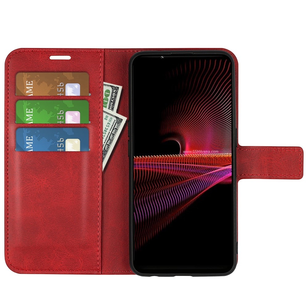 Sony Xperia 1 IV Leather Wallet Red
