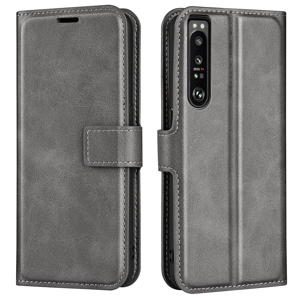 Sony Xperia 1 IV Leather Wallet Grey