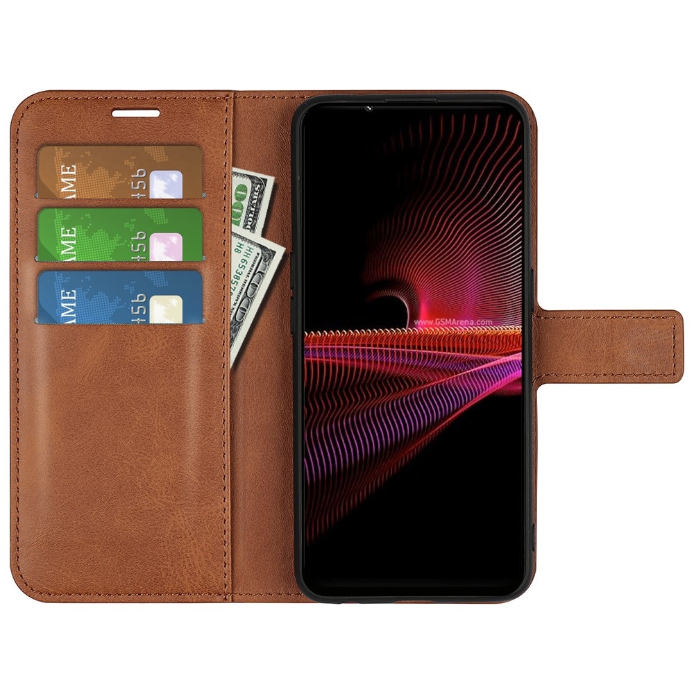 Sony Xperia 1 IV Leather Wallet Brown