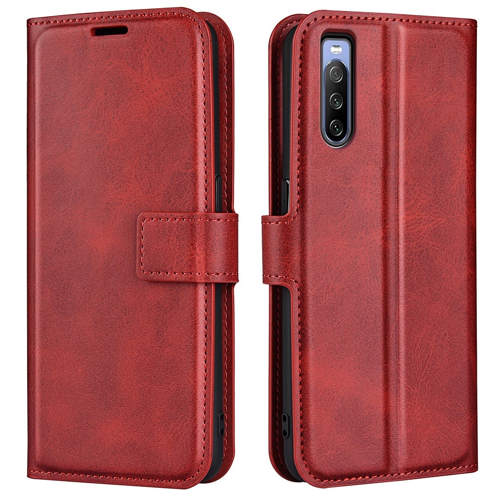 Sony Xperia 10 IV Leather Wallet Red