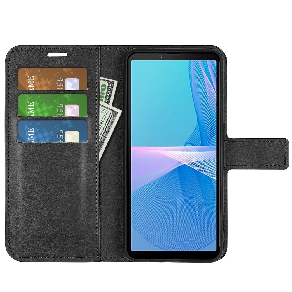 Sony Xperia 10 IV Leather Wallet Zwart