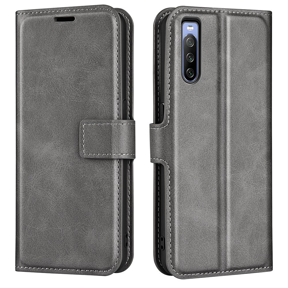 Sony Xperia 10 IV Leather Wallet Grey