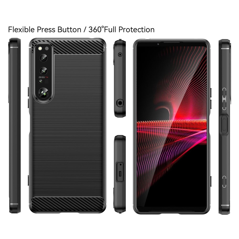 Brushed TPU Case Sony Xperia 1 IV Zwart