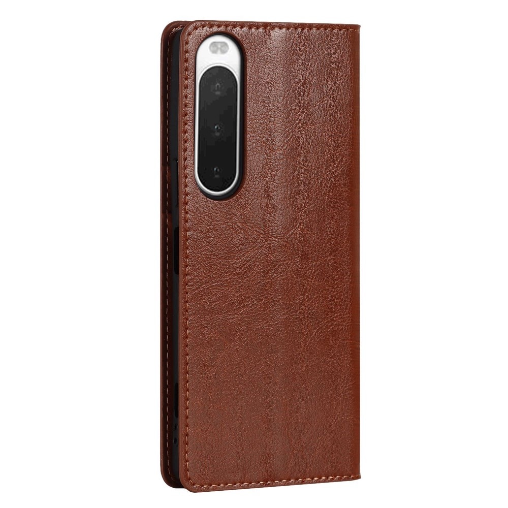 Sony Xperia 10 IV Mobielhoesje Echt Leer Bruin