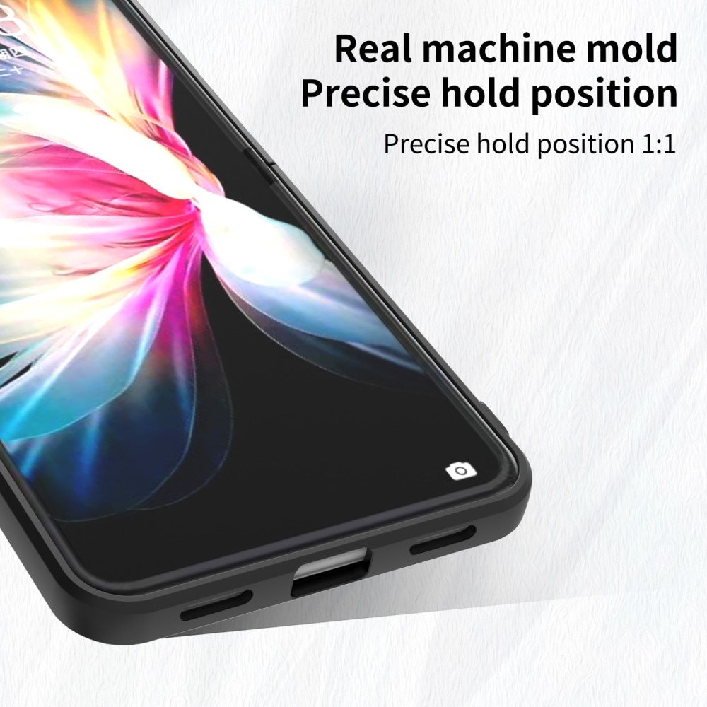 Huawei P50 Pocket TPU hoesje Finger Ring Kickstand zwart