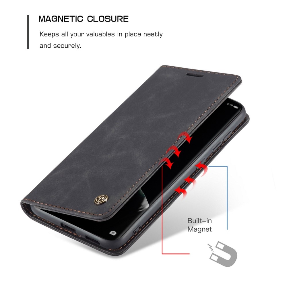 Slim Bookcover hoesje Huawei P50 Pro zwart