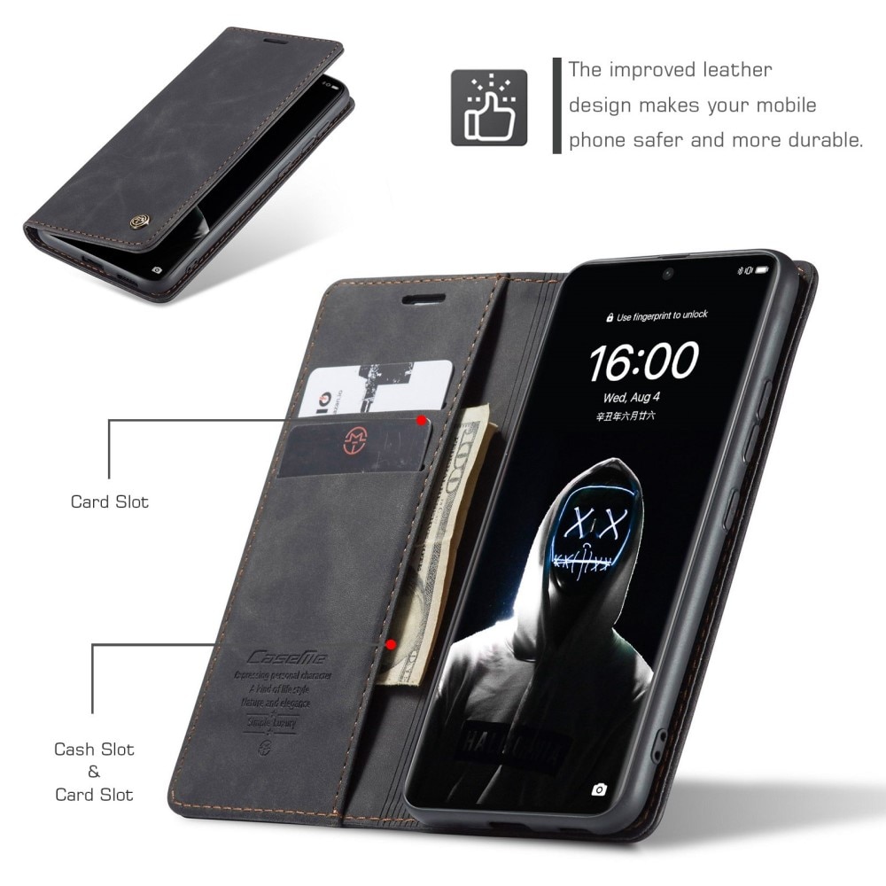 Slim Bookcover hoesje Huawei P50 Pro zwart