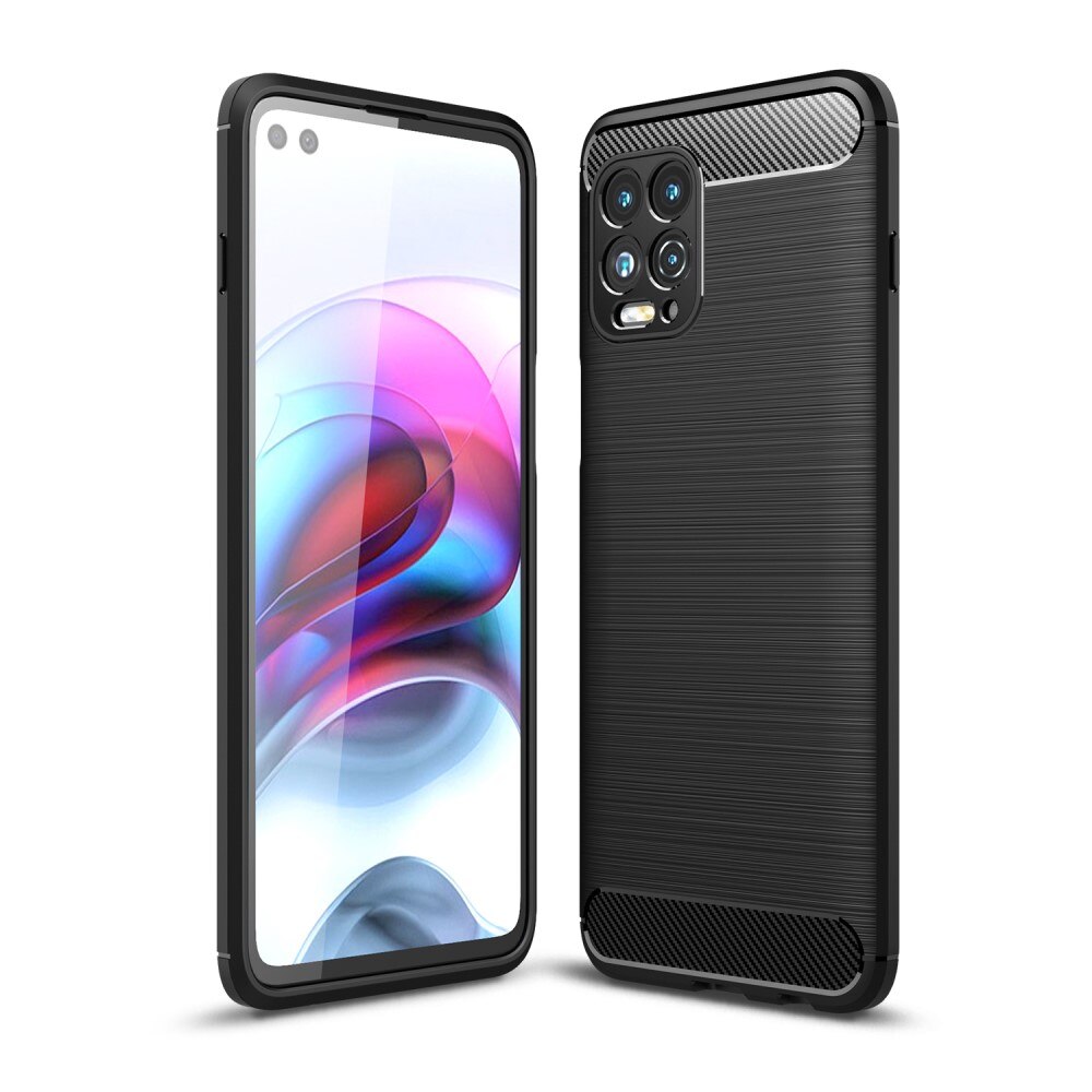 Hoesje TPU Brushed Motorola Moto G100 Zwart