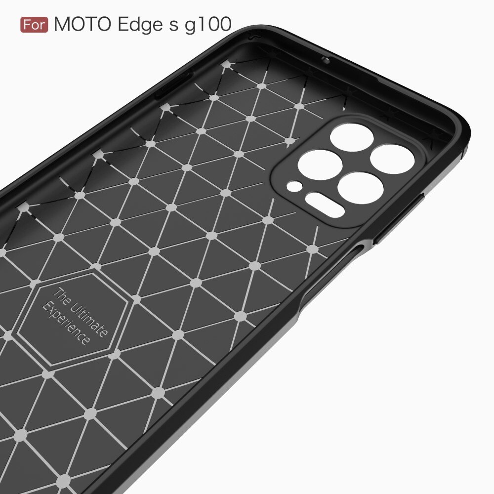 Hoesje TPU Brushed Motorola Moto G100 Zwart