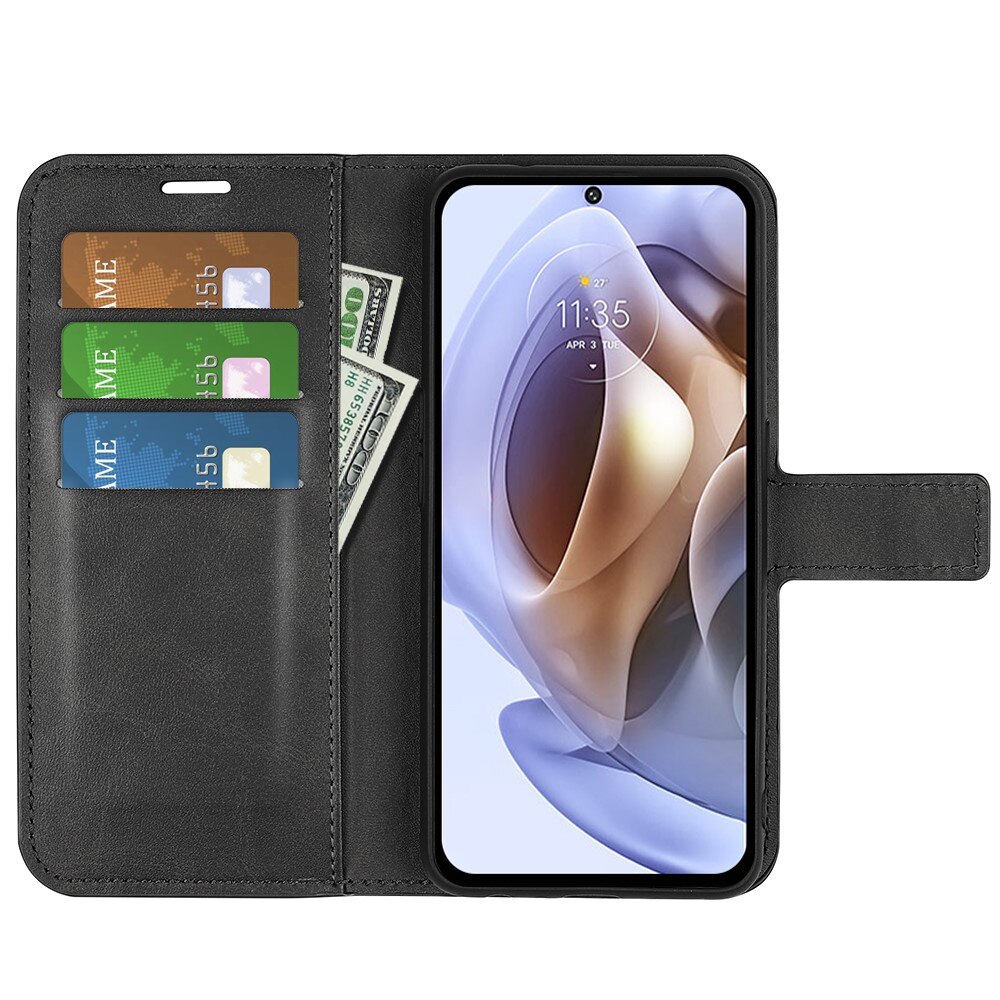 Motorola Moto G31/G41 Leather Wallet Zwart