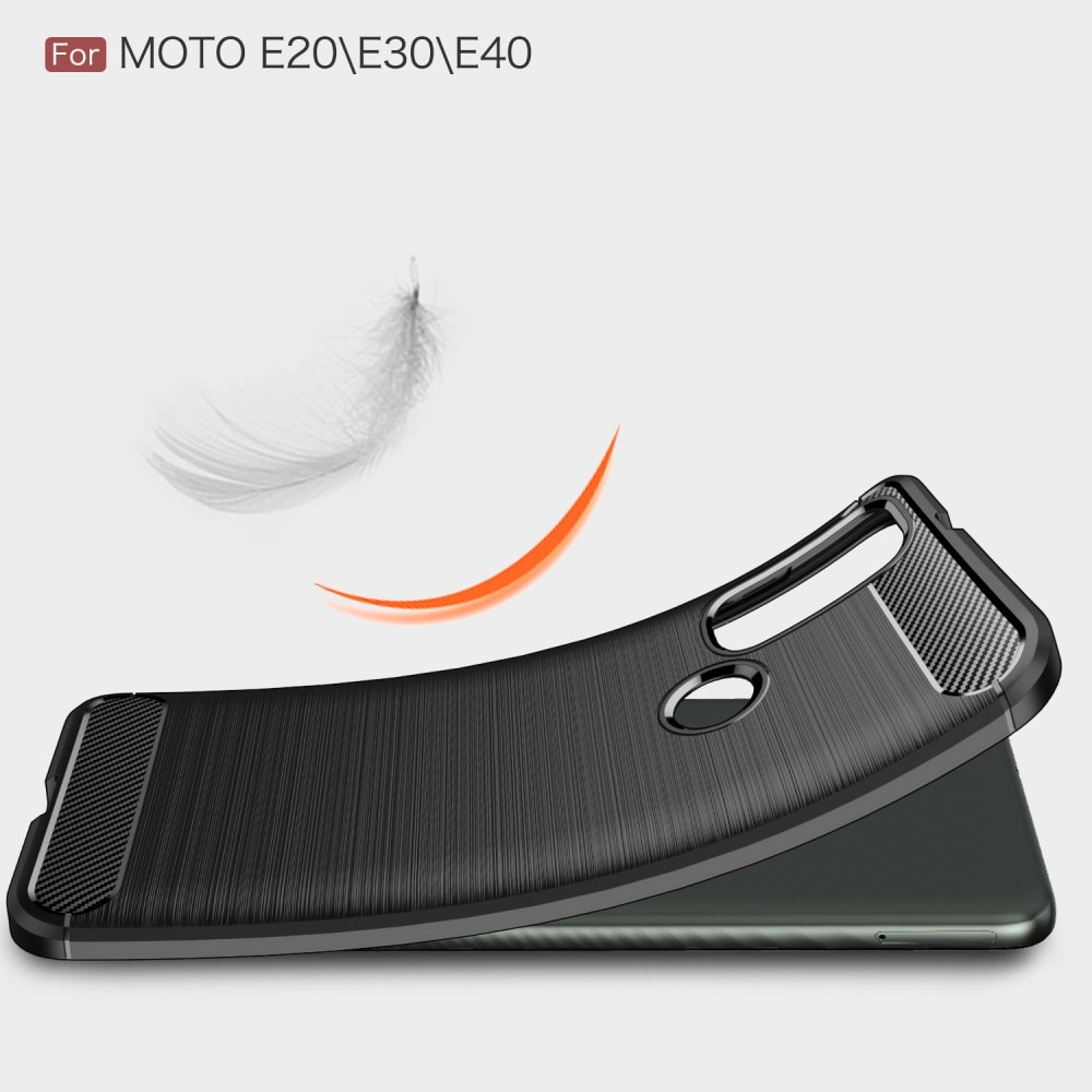 Brushed TPU Case Motorola Moto E20/E30/E40 Zwart