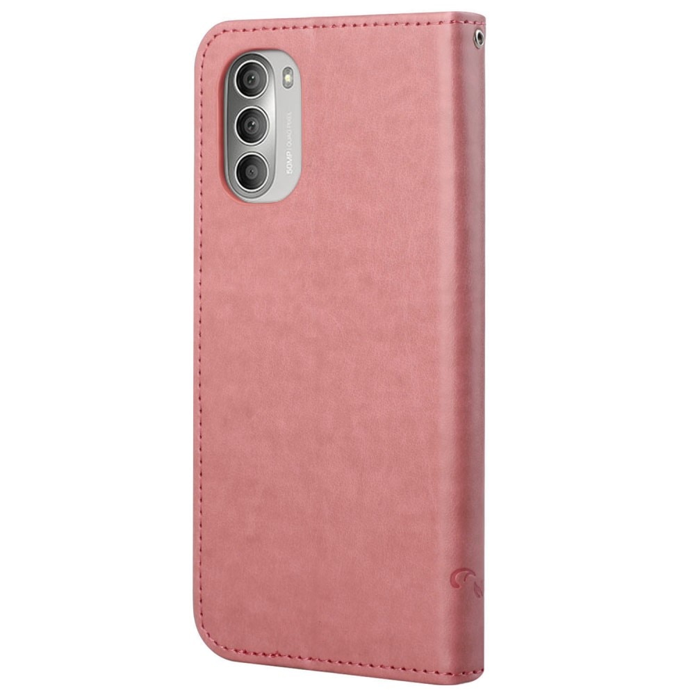 Motorola Moto G51 Leren vlinderhoesje Roze