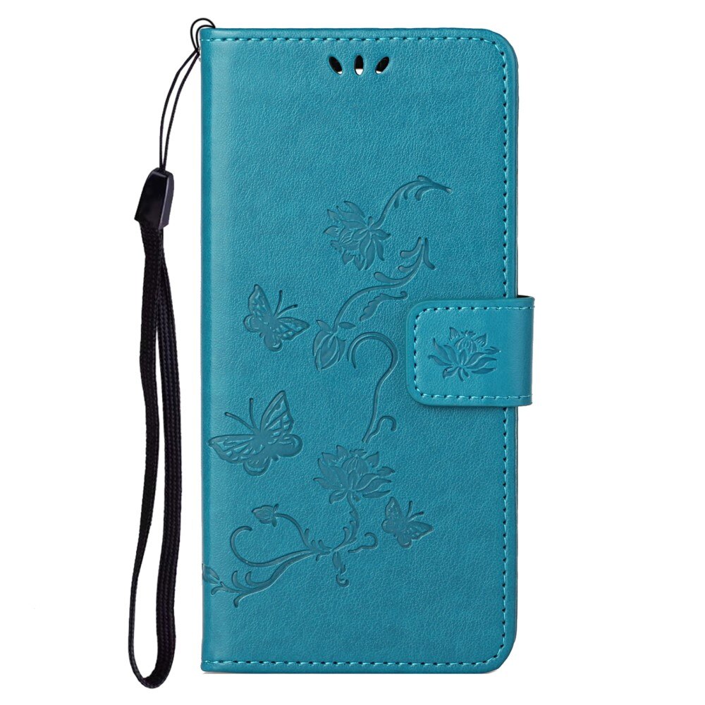 Motorola Moto G31/Moto G41 Leren vlinderhoesje Blauw