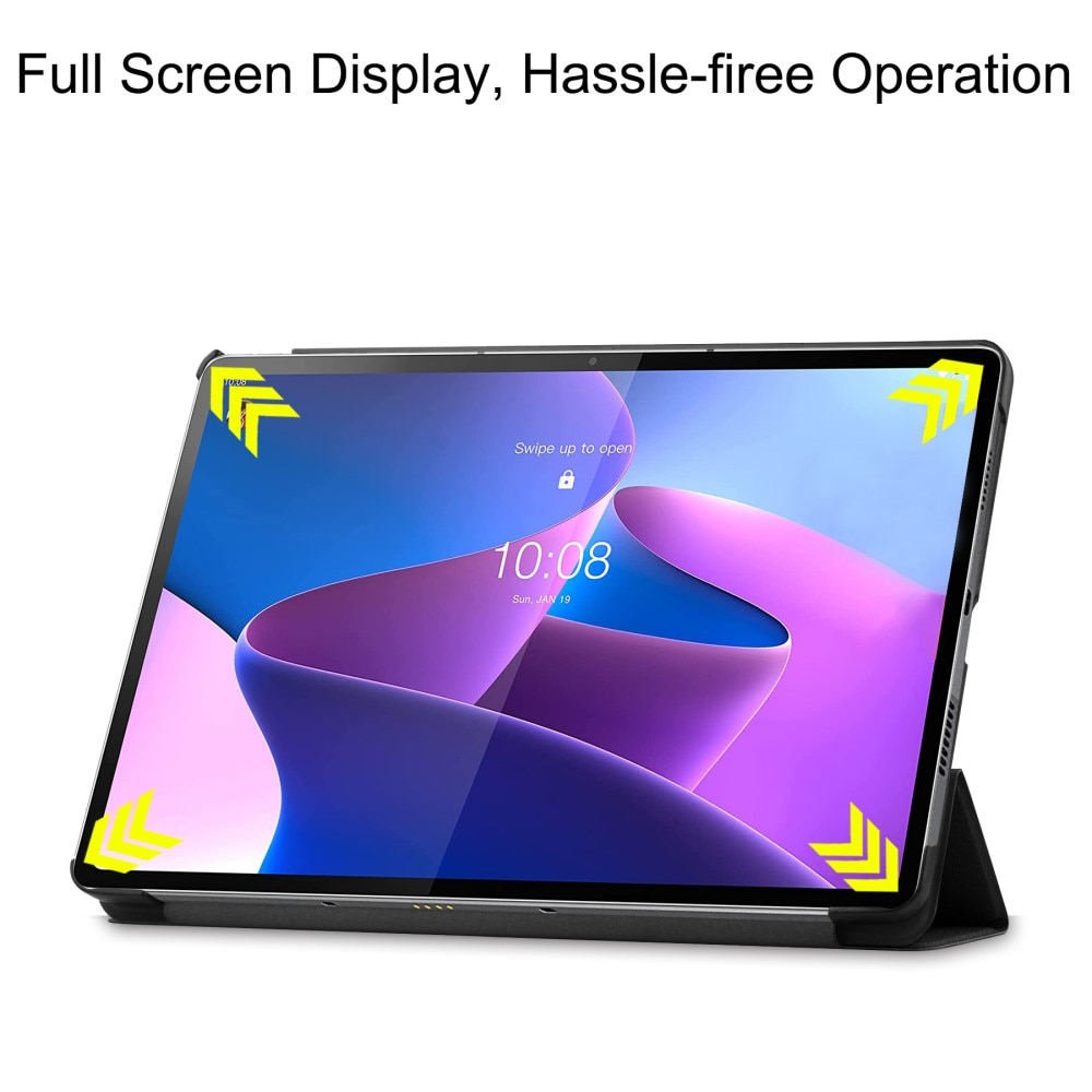 Lenovo Tab P12 Pro Hoesje Tri-fold zwart