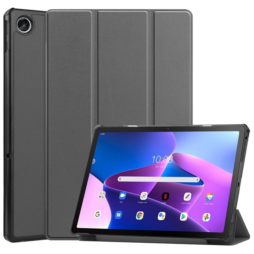 Lenovo M10 Plus (3rd gen) Tri-fold Hoesje Grijs