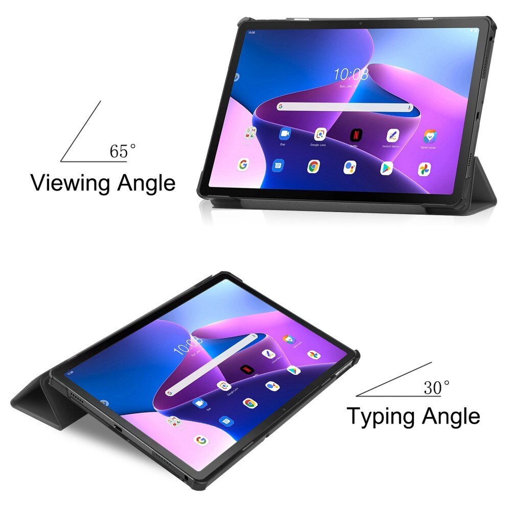 Lenovo M10 Plus (3rd gen) Tri-fold Hoesje Grijs