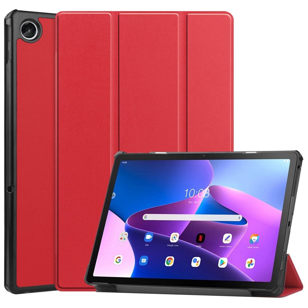 Lenovo M10 Plus (3rd gen) Tri-fold Hoesje Rood