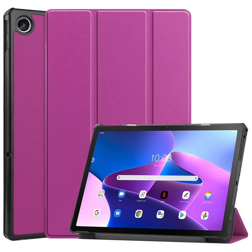 Lenovo M10 Plus (3rd gen) Tri-fold Hoesje Paars