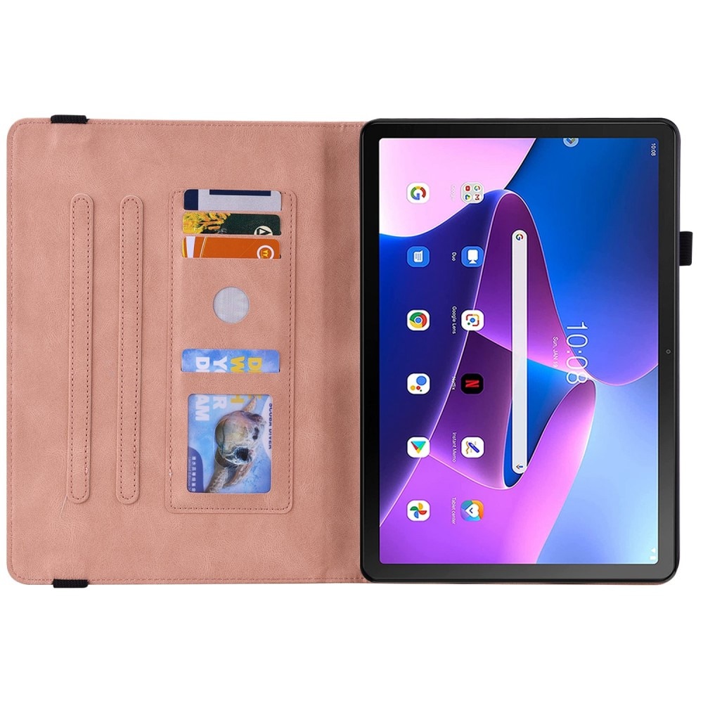  Lenovo Tab M10 Plus (3rd gen) Leren vlinderhoesje Roze