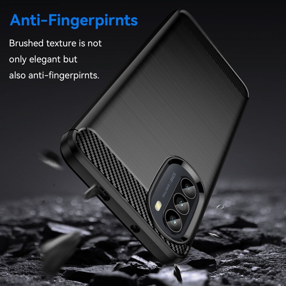 Hoesje TPU Brushed Motorola Moto G52 Zwart