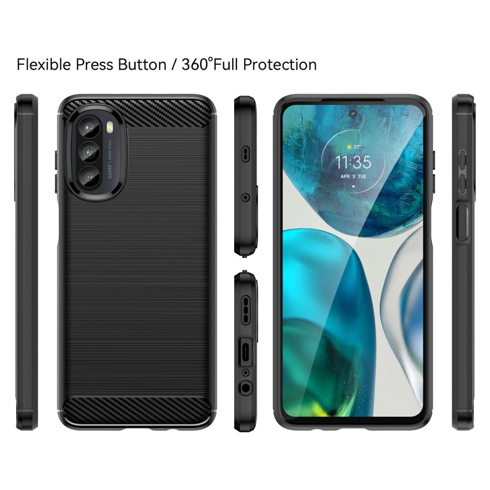 Hoesje TPU Brushed Motorola Moto G52 Zwart